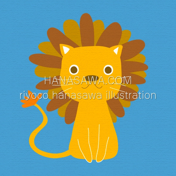 RiyocoHanasawa-ILLUSTRATION/animal・ライオン