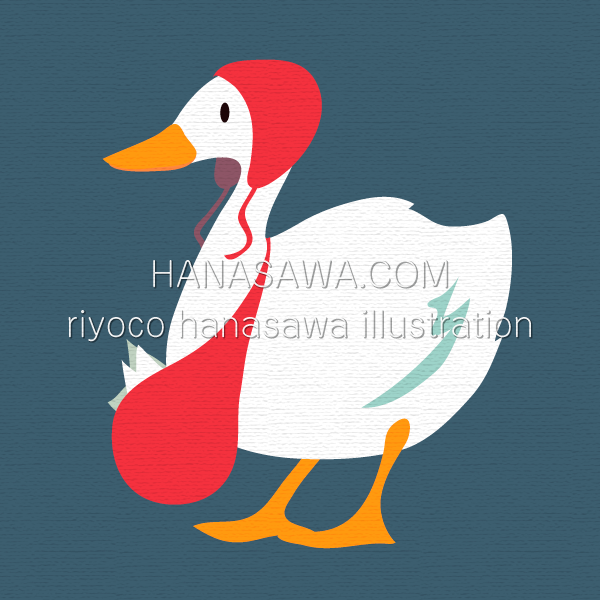 RiyocoHanasawa-ILLUSTRATION/animal・郵便配達のあひる